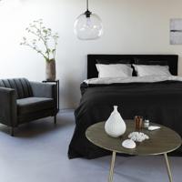 Presence Egyptisch Katoen Double Face - Zwart/Grijs Dekbedovertrek - 240 x 200/220 Lits-jumeaux (240 x 200/220 cm + 2 kussenslopen) Dekbedovertrek - thumbnail