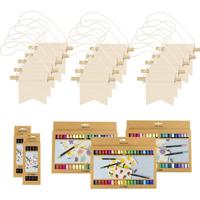 Creativ Company Groepsset verf je eigen spandoek, afm 10,5x12 cm, lijndikte 2,3+3,6 mm, diverse kleuren, 60 stuk/ 1 doos - thumbnail
