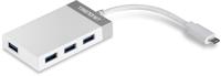 TrendNet TUC-H4E USB-combi-hub 4 poorten Grijs - thumbnail