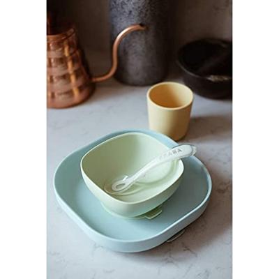 Serviesset 4 items silicone BEABA geel Serviesset 4 items silicone BEABA geel