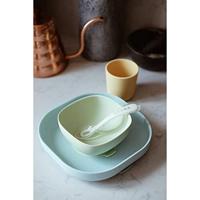 BEABA 4-delige siliconen zuignapschaal set - Geel - thumbnail