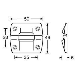 Adam Hall 2508 Medium opbouw stopscharnier