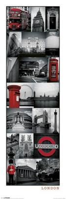 Londen Collage Poster 30.5x91.5cm Londen Collage Poster 30.5x91.5cm