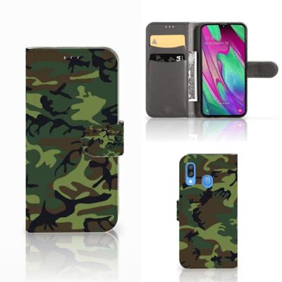 Samsung Galaxy A40 | Telefoon Hoesje | Army Dark