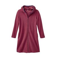 Badjas uit bio katoen, bes/pruim 44/46 - thumbnail