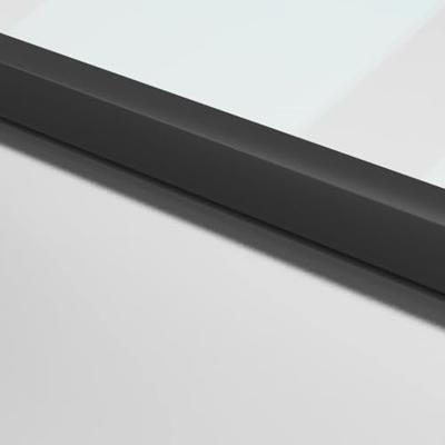 VidaXL Binnendeur smal 102,5x201,5 cm gehard glas en aluminium zwart