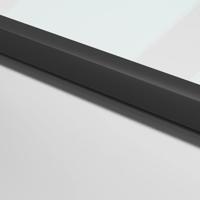 VidaXL Binnendeur smal 83x201,5 cm gehard glas en aluminium zwart - thumbnail