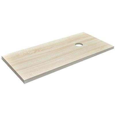 Wastafelblad Wiesbaden Rechthoek 100x46x5,5cm MDF Licht Eiken 1 Afvoergat