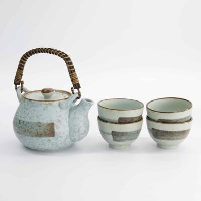 Theeset met theepot en kopjes - Tokyo Design Studio - Soshun - Mintgroen - 700ml