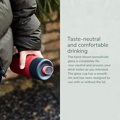 Black+Blum Reisbeker Glas - 0.34Ltr - Grijs/Leisteen