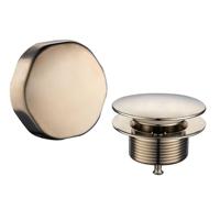 Wiesbaden Doblar afbouwdeel badafvoer met overloop geborsteld staal - thumbnail