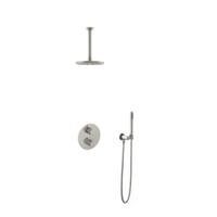 Hotbath Buddy - Inbouw Regendoucheset - Thermostatisch - Plafondbuis 30 cm - Hoofddouche 200 mm - Staafhanddouche - met 2-Weg Stop-Omstel - Waterbesparend - V02 - thumbnail