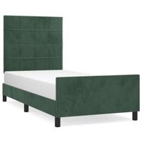 Bedframe zonder matras 80x200 cm fluweel donkergroen - thumbnail