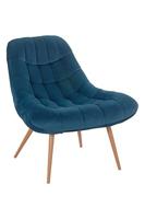 Artistiq Fauteuil 'Jurre' Velvet, kleur Blauw - thumbnail