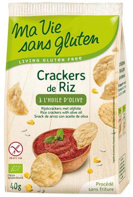Rijstcrackers met olijfolie glutenvrij bio 40 Gram Rijstcrackers met olijfolie glutenvrij bio 40 Gram
