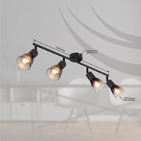 Globo Zwarte plafondlampSatella 4-lichts - 54312-4 - thumbnail