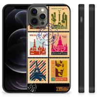 iPhone 12 Pro Max Silicone Hoesje Postzegels - thumbnail