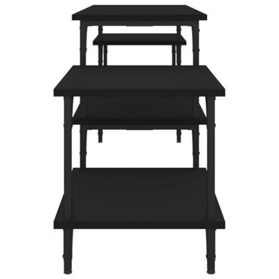 Tv-meubel 157x35x52 cm bewerkt hout zwart