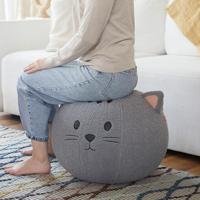 Poef,Kitty,grijs,polyester - thumbnail