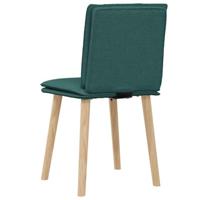 Eetkamerstoelen 2 st stof donkergroen - thumbnail