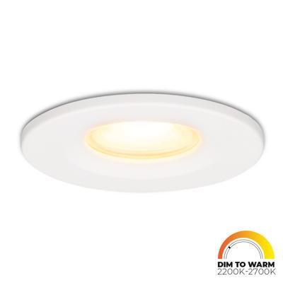 Venezia LED inbouwspot - 6 Watt 460lm - Dim to warm - Rond - IP65 waterdicht - Wit - Voor binnen, buiten en badkamer Venezia LED inbouwspot - 6 Watt 460lm - Dim to warm - Rond - IP65 waterdicht - Wit - Voor binnen, buiten en badkamer