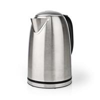 Nedis Waterkoker | 1.7 l | Roestvrij Staal | Zilver / Zwart | 360 graden draaibaar | Verborgen verwarmingselement | Strix®-controller | - thumbnail