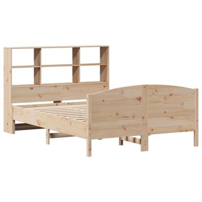 Bed met boekenkast zonder matras massief grenenhout 120x200 cm - thumbnail