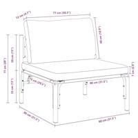 Buitenmeubelsets met kussen met kussen Antraciet - thumbnail