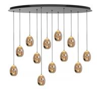 Highlight Hanglamp Golden Egg ovaal 12 lichts L 140 cm amber-zwart - thumbnail