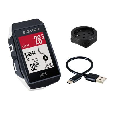 Sigma rox 11.1 evo gps zw/wit standaard stuurhouder + usb-c laadkabel - thumbnail