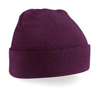 Beechfield CB45 Original Cuffed Beanie - Plum - One Size - thumbnail