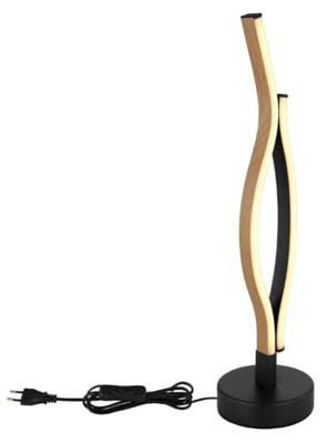 Globo TafellampGeronimo zwart met hout - 67206TW
