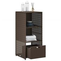 Tuinkast 50x55x115 cm poly rattan bruin - thumbnail