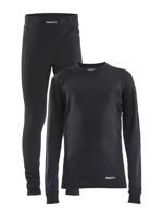 Craft Baselayer Set Thermoset Kinderen Black 110-116 - thumbnail