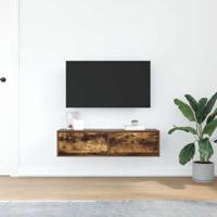 TV-kast met lade Gerookt eiken 100 x 31 x 25,5 cm Bewerkt hout - thumbnail