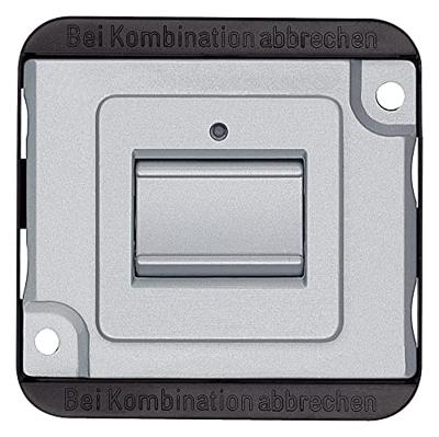 Merten MEG3156-7060 elektrische schakelaar Drukknopschakelaar 1P Zilver