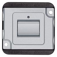 Merten MEG3156-7060 elektrische schakelaar Drukknopschakelaar 1P Zilver - thumbnail