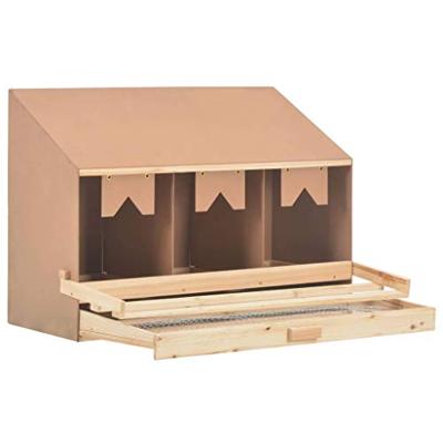 Kippenlegkast 3 compartimenten 93x40x65 cm massief grenenhout Kippenlegkast 3 compartimenten 93x40x65 cm massief grenenhout
