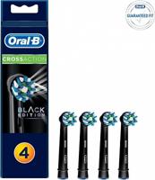 Oral-B CrossAction Opzetborstels Black, Verpakking Van 4, Black Edition - thumbnail