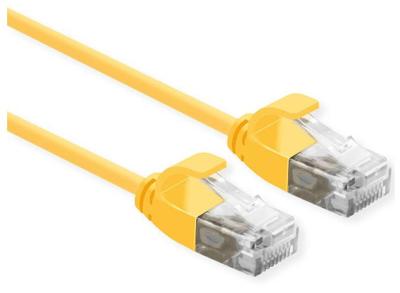 ROLINE UTP Data Center Patchkabel Cat.6A (Class EA), LSOH, extra dun, geel, 5 m ROLINE UTP Data Center Patchkabel Cat.6A (Class EA), LSOH, extra dun, geel, 5 m