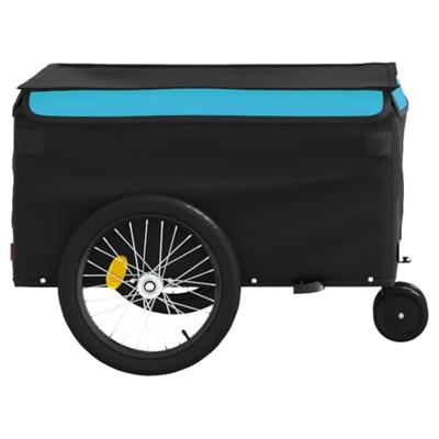 Fietstrailer 30 kg ijzer zwart en blauw - thumbnail