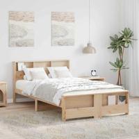 Bedframe met hoofdeinde Bruin 120 x 190 cm Massief grenenhout - thumbnail