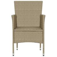 Tuinstoelen 2 st poly rattan beige - thumbnail