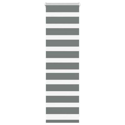 VidaXL Zebra rolgordijn 45x100 cm stofbreedte 40,9 cm donkergrijs