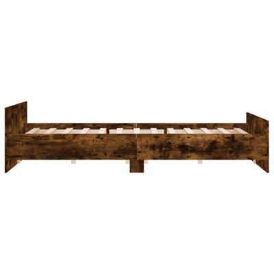 Bedframe met hoofd- en voeteneinde gerookt eiken 180x200 cm
