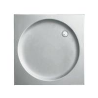 Plieger Luxury douchebak acryl vierkant met ronde inzet 90x90x9cm wit 11002031212101 - thumbnail