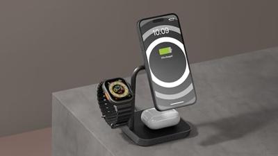 ZENS Aluminium Series 3 in 1 Magnetic Wireless Office Charger Pro 3 ZEDC25B/00 Inductie lader Zwart