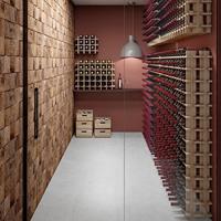 Flessenrek Astigarraga Bruin Pijnboom (75 x 22 x 54 cm) - thumbnail