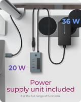 ICY BOX ib-hub1454-c31 usb-hub (grijs/blauwgrijs, 4x usb-c 3.2 (10 gbit/s)) - thumbnail