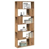 Boekenkast/kamerscherm 80x24x186 cm artisanaal eikenkleur - thumbnail